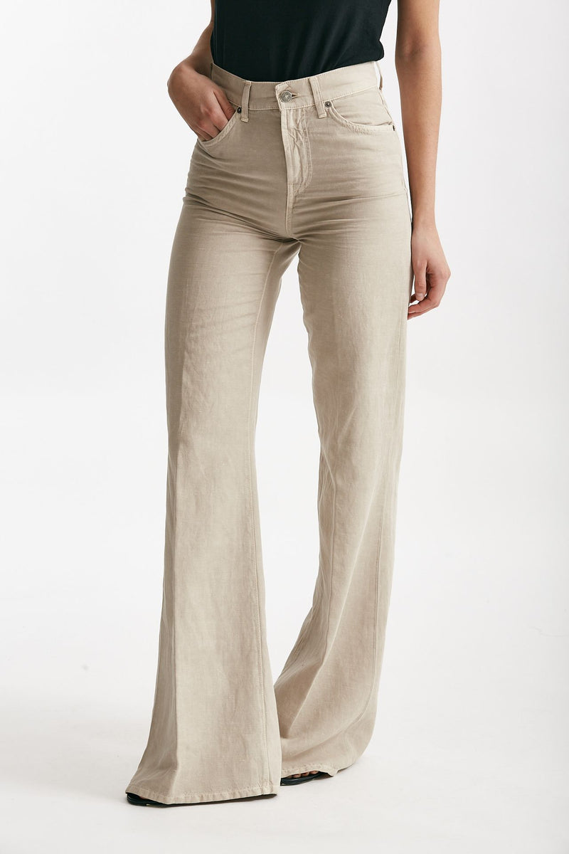 pantalone palazzo amber beige donna Dondup - 1