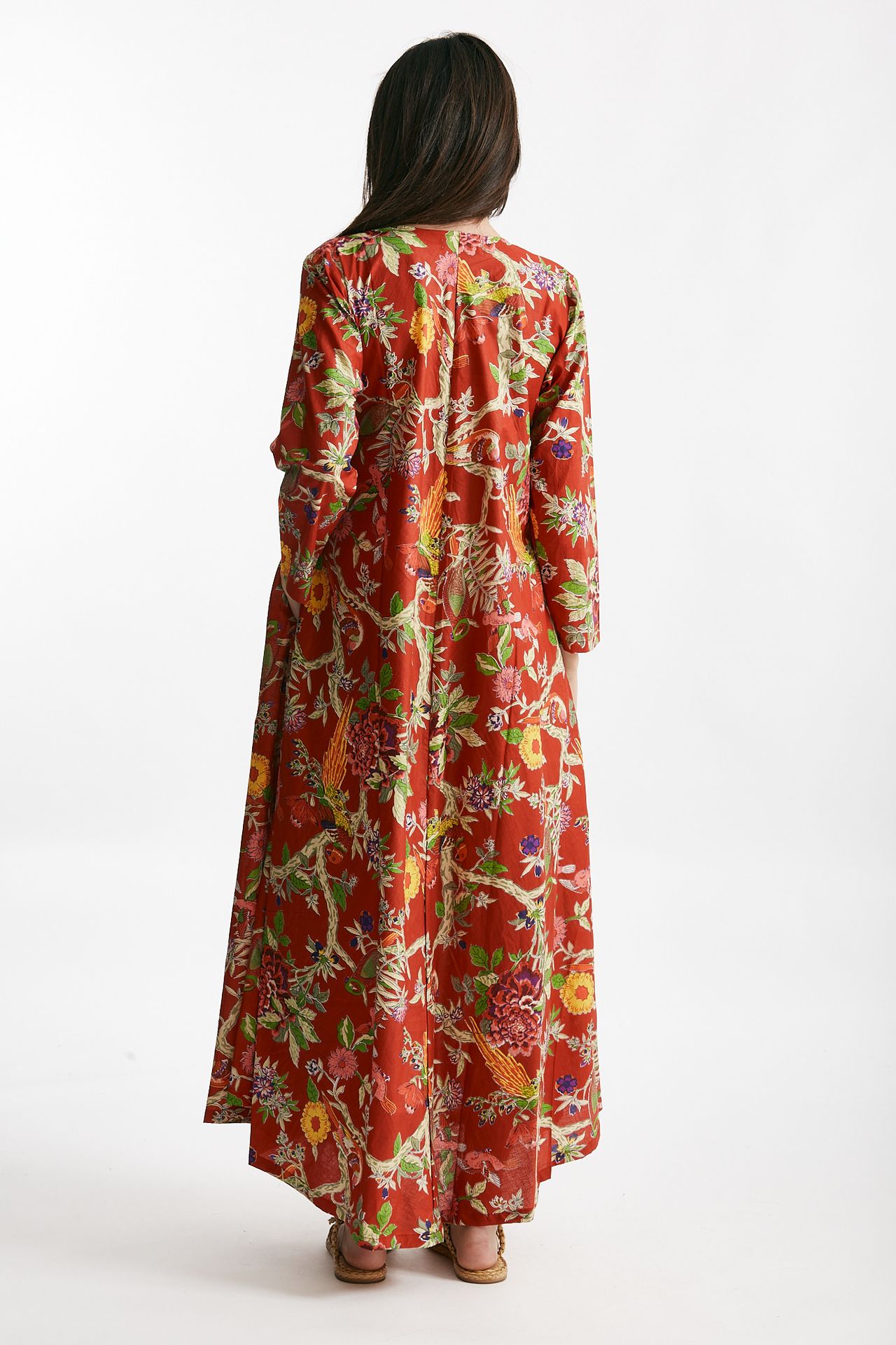 abito lungo in cotone soleil fantasia donna Elleblue - 3