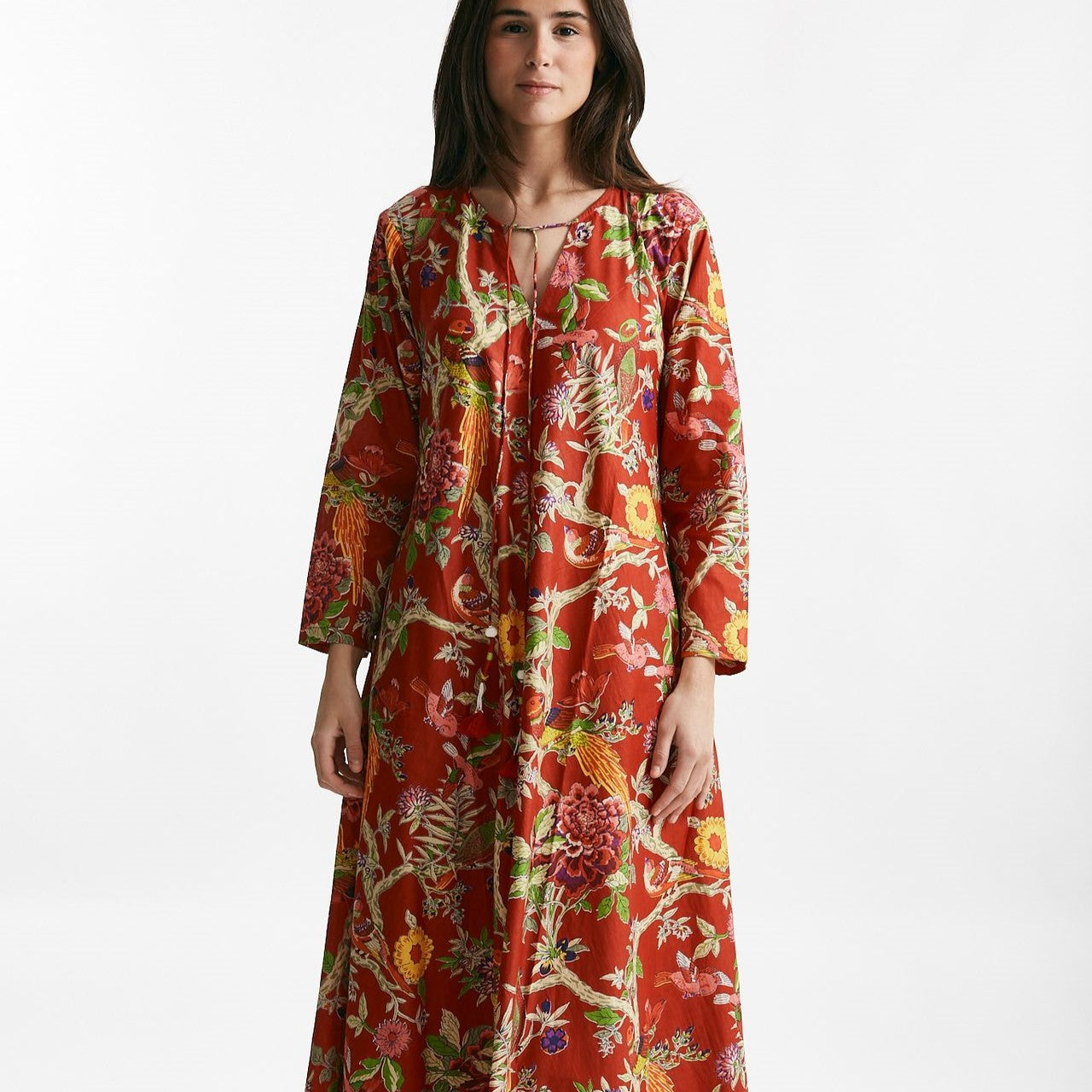 abito lungo in cotone soleil fantasia donna Elleblue - 8