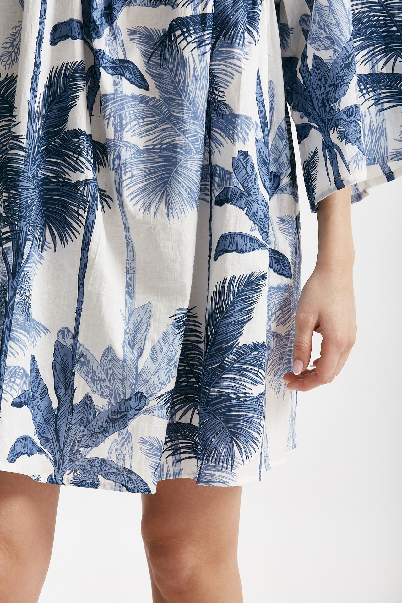 abito corto bibi fantasia blu e bianca donna Elleblue - 5