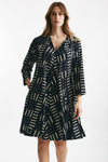 abito midi soleil crop fantasia nera e bianca donna Elleblue - 1