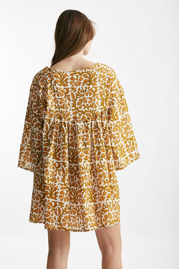 abito corto bibi beige arancio e bianca donna Elleblue