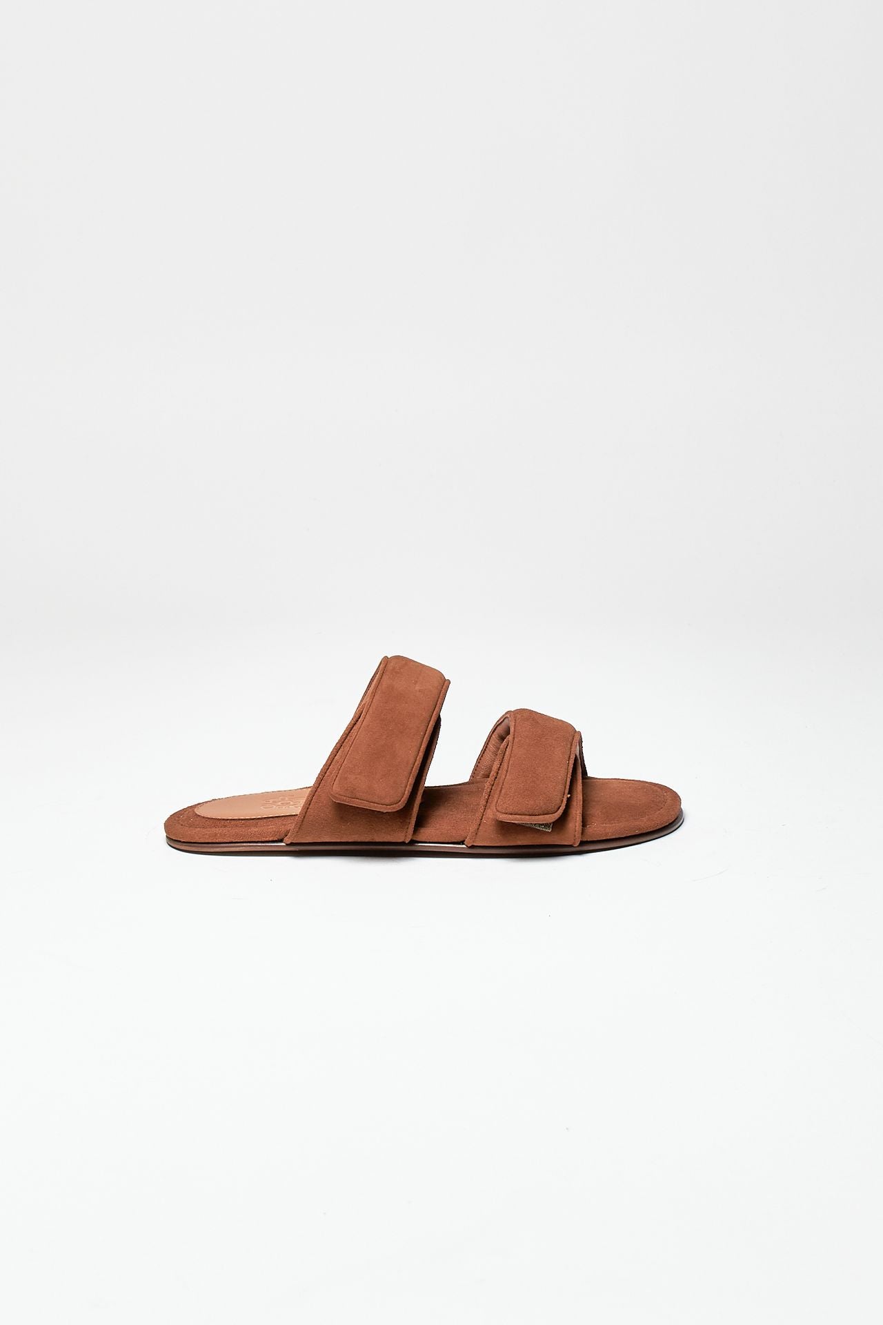 sandalo piatto julianne in suede tabacco donna Gia borghini - 2