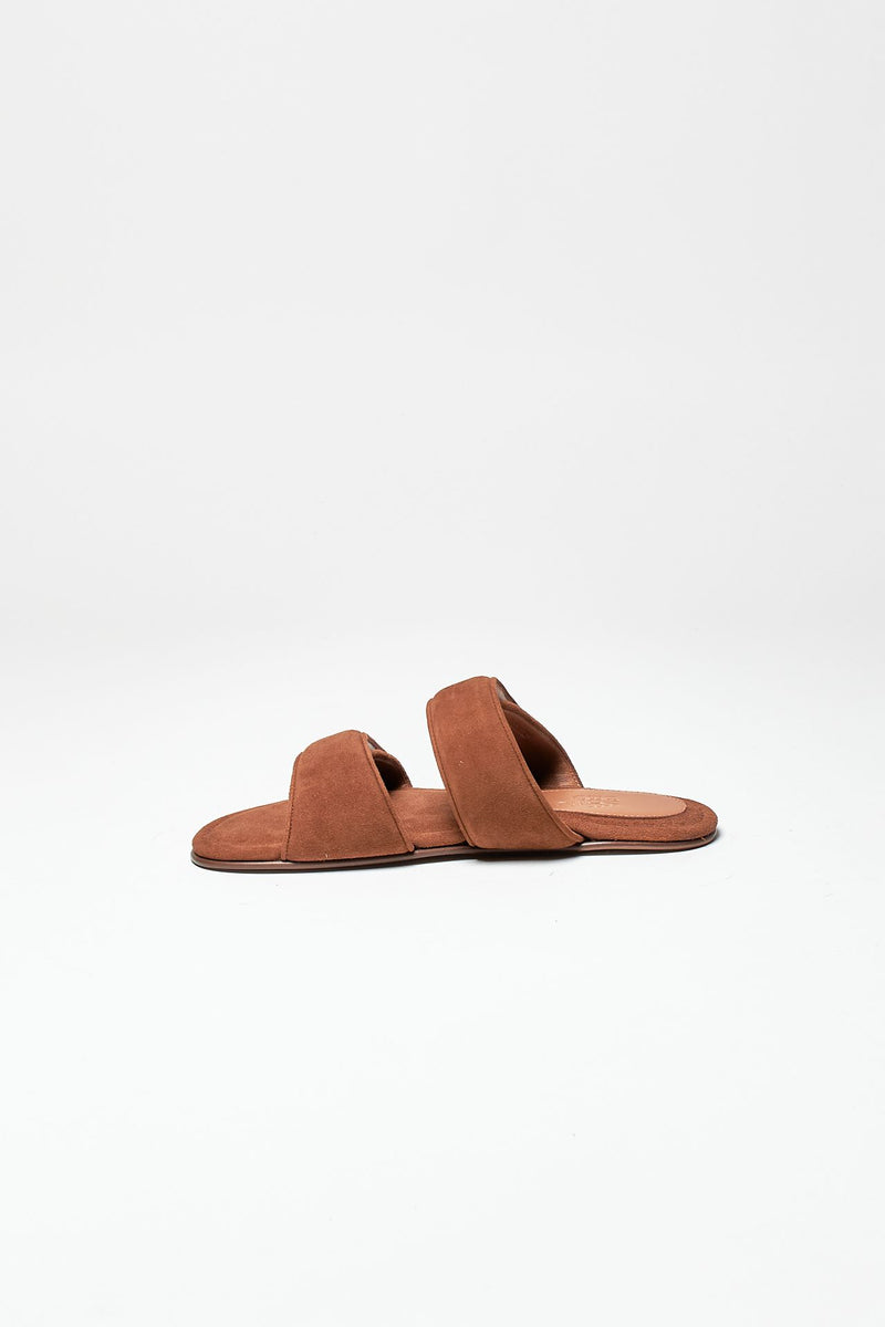 sandalo piatto julianne in suede tabacco donna Gia borghini - 5