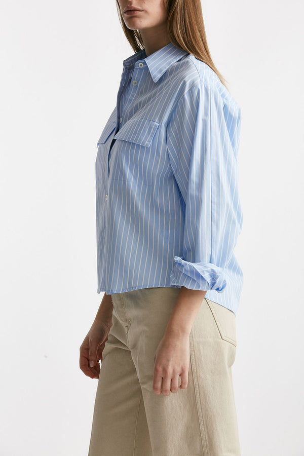 camicia rigata in cotone donna Grifoni