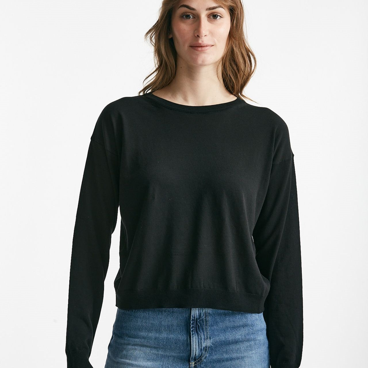 maglia in cotone e seta nero donna Grifoni - 6