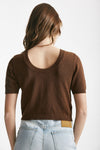maglia crop marrone donna Grifoni - 3