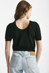 maglia girocollo crop nero donna Grifoni - 3