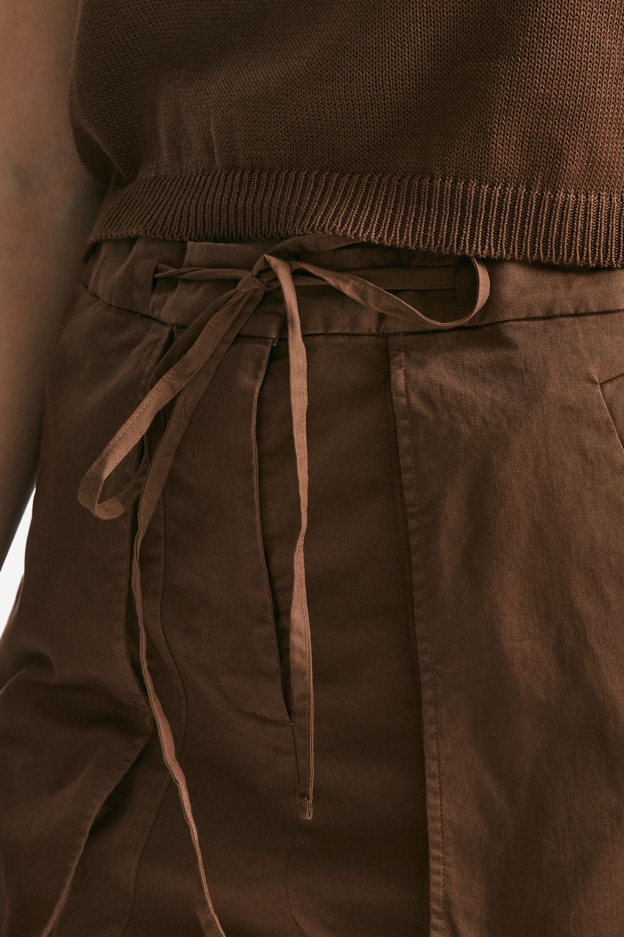 shorts con coulisse in cotone marrone donna Grifoni - 5