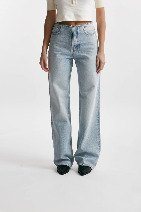 jeans palazzo korea chiaro donna Haikure