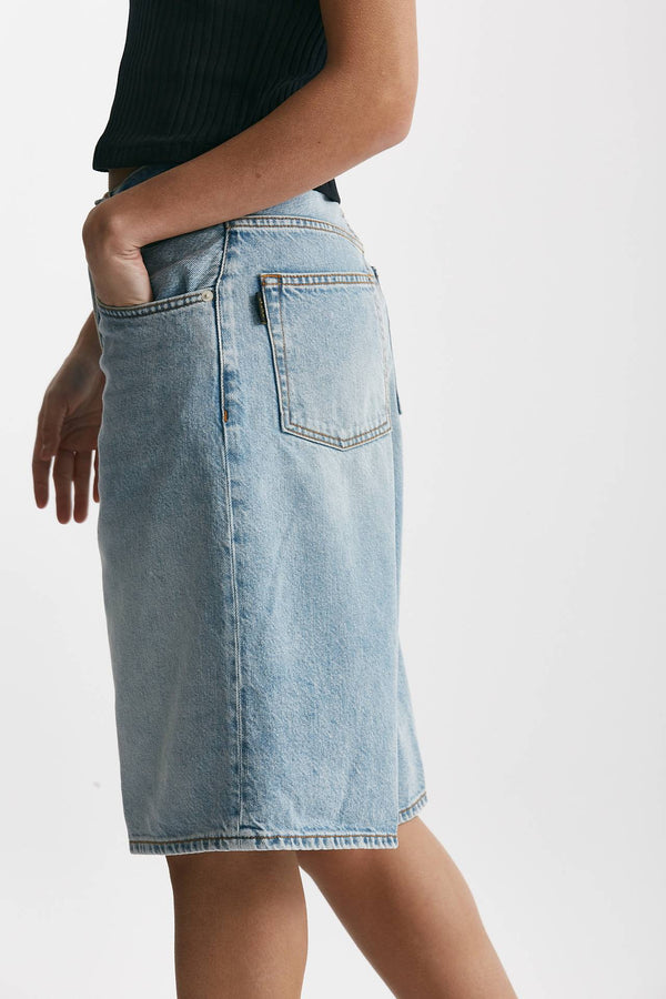 bermuda in denim lavaggio chiaro donna Haikure