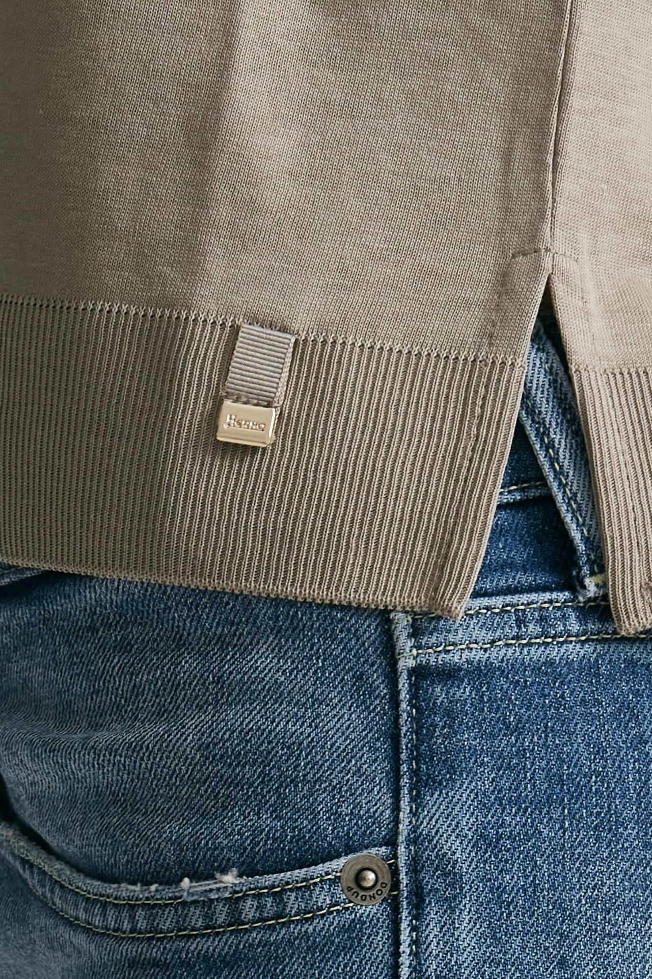 t-shirt basica in cotone tortora donna Herno - 5