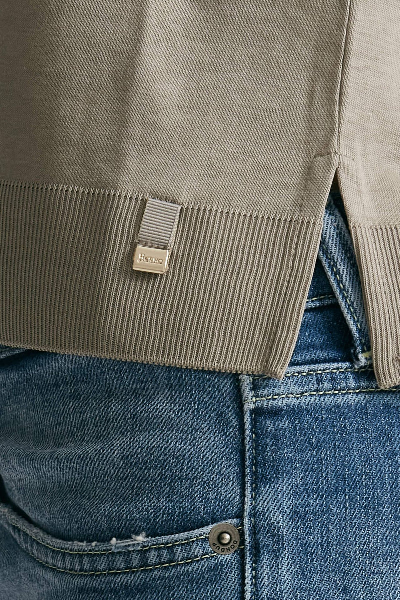 t-shirt basica in cotone tortora donna Herno - 5