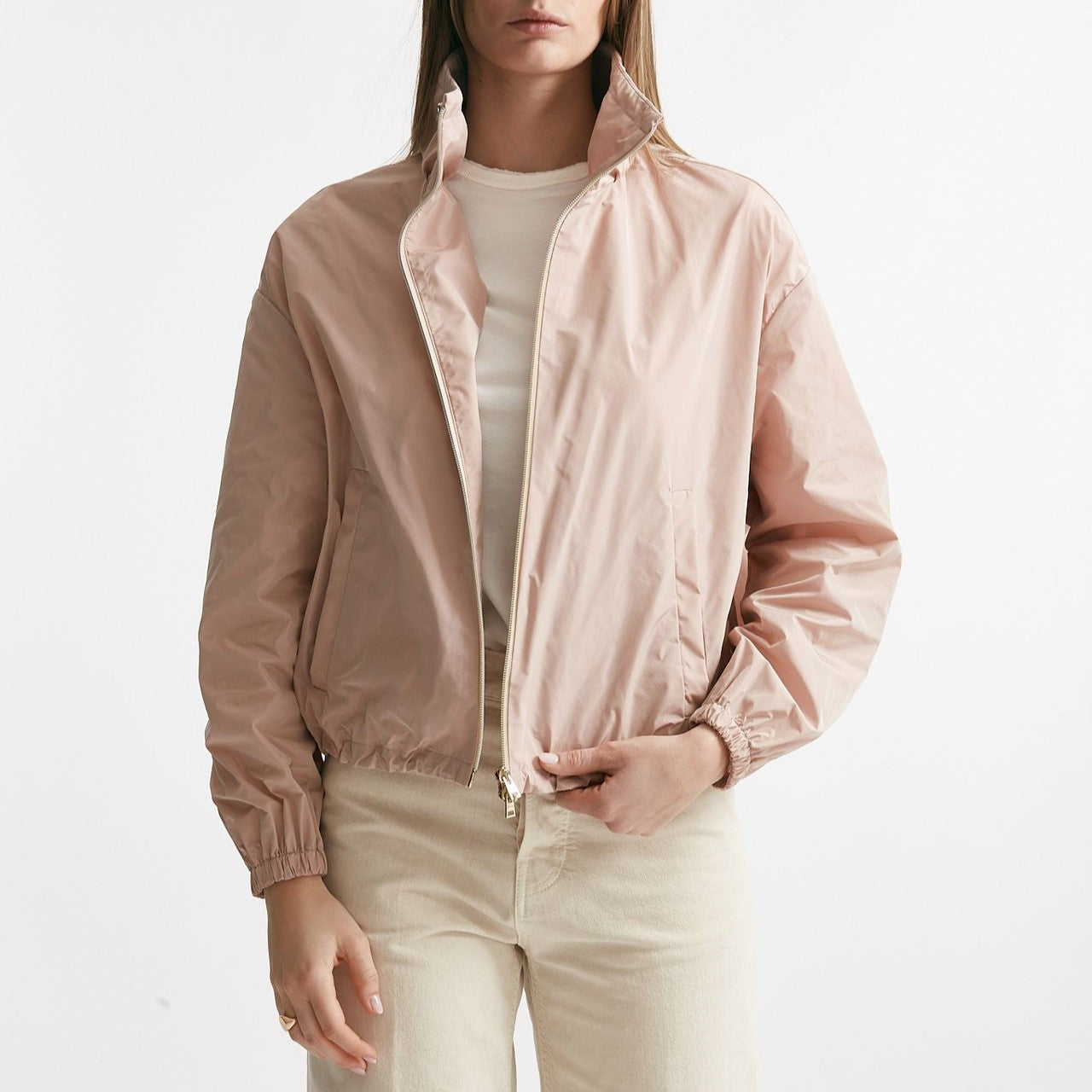 bomber in taffetà tecnico rosa donna Herno - 9