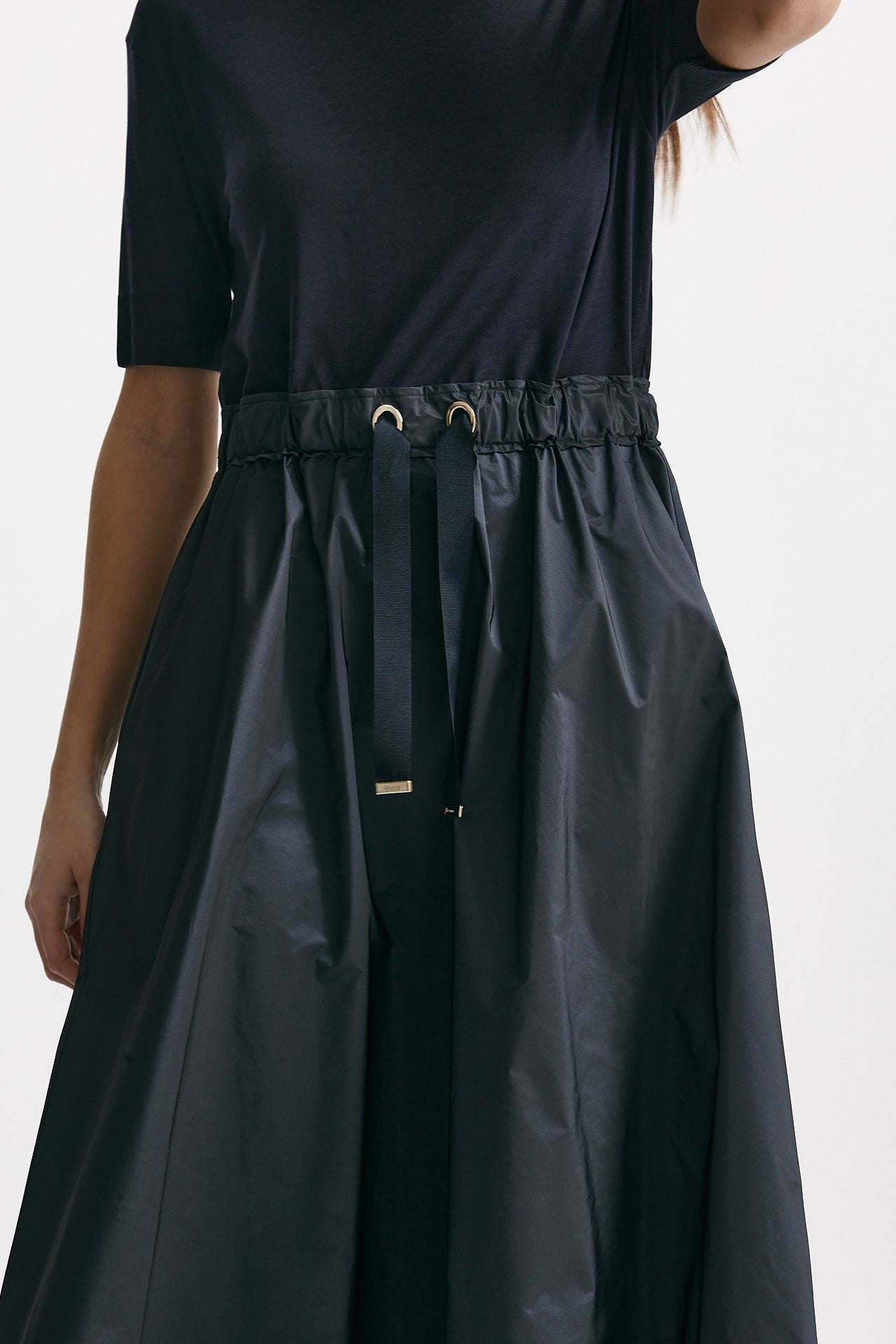 abito con gonna taffetà blu donna Herno - 5
