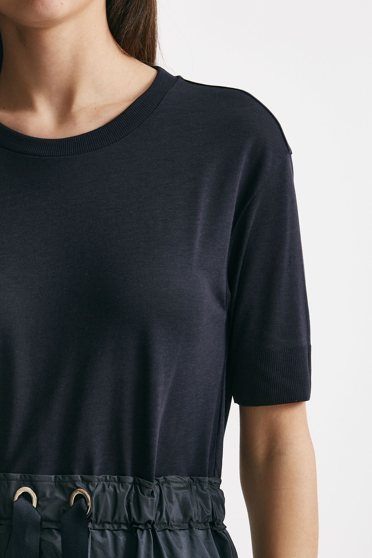 abito con gonna taffetà blu donna Herno - 6