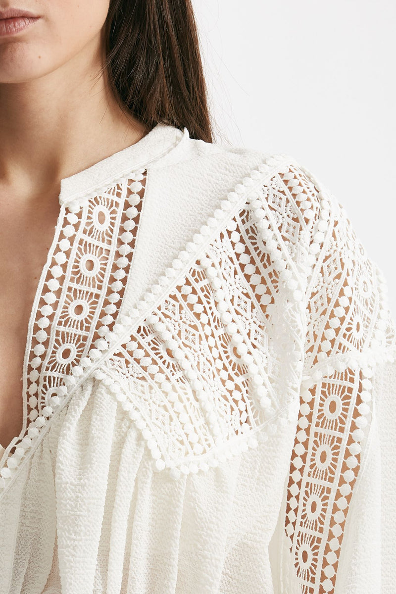 camicia collo coreana in crepe bianco donna Iro - 4