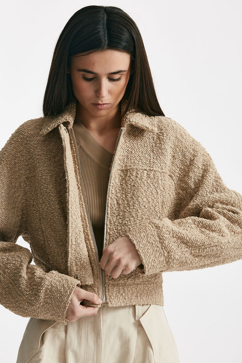 bomber bouclè beige donna Iro - 6