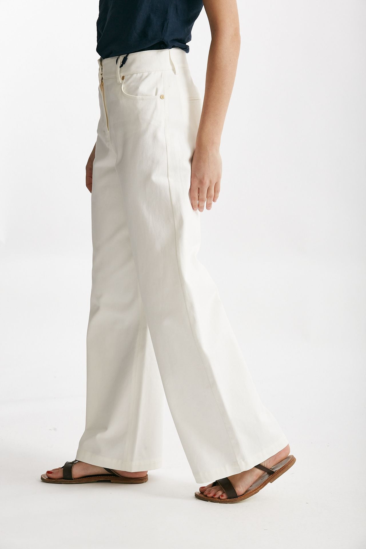 jeans palazzo marianna bianco donna Max mara s - 2