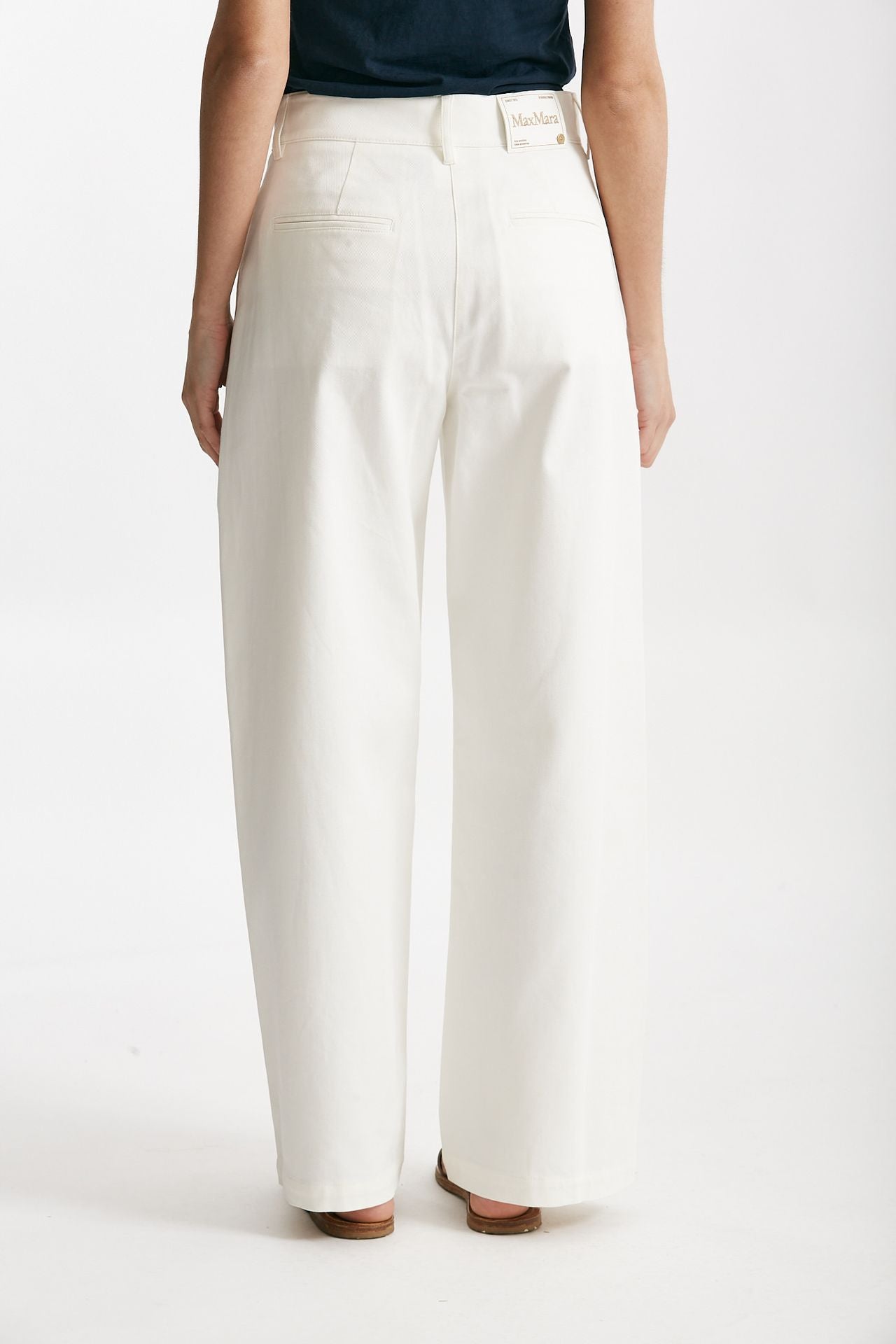 jeans palazzo marianna bianco donna Max mara s - 3