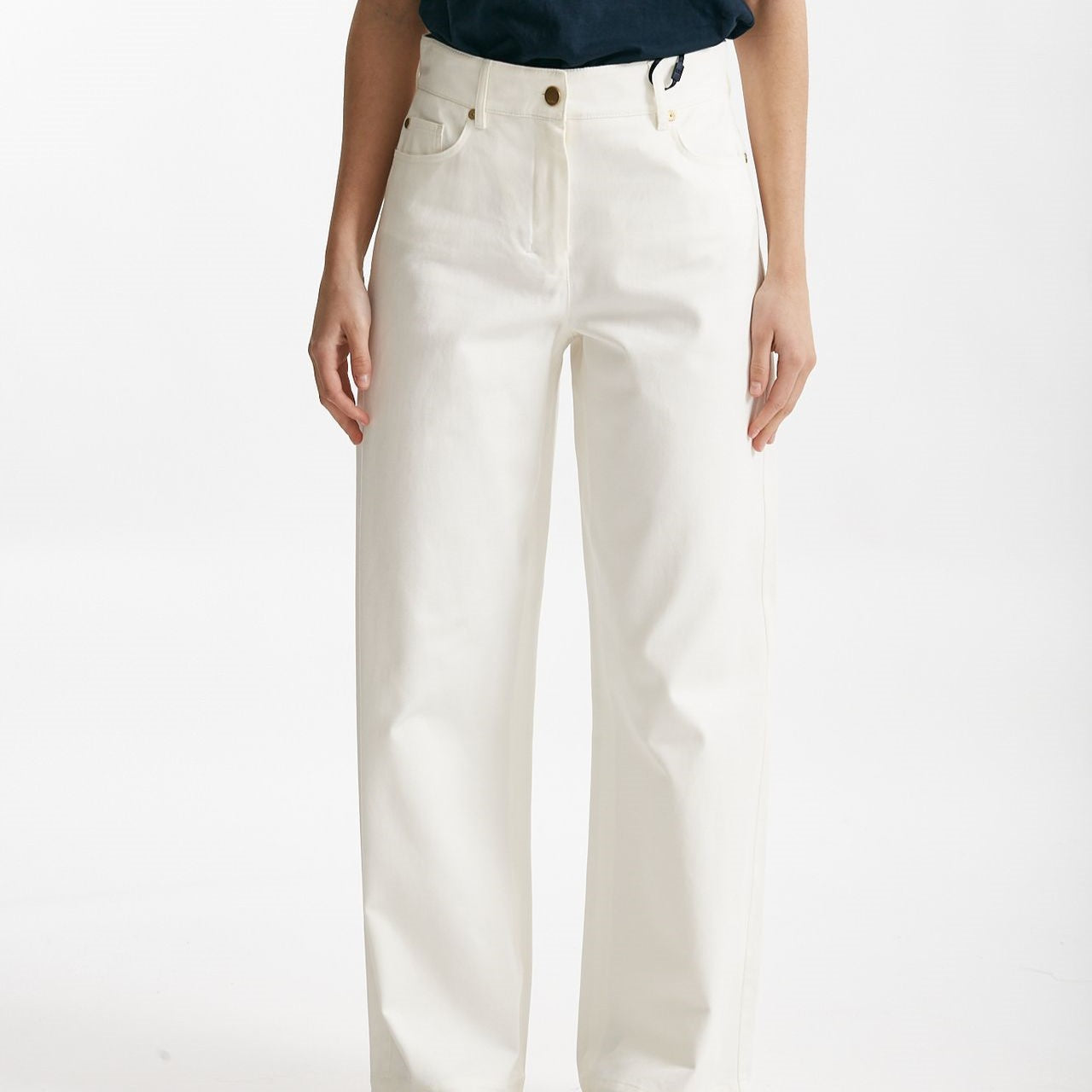 jeans palazzo marianna bianco donna Max mara s - 7