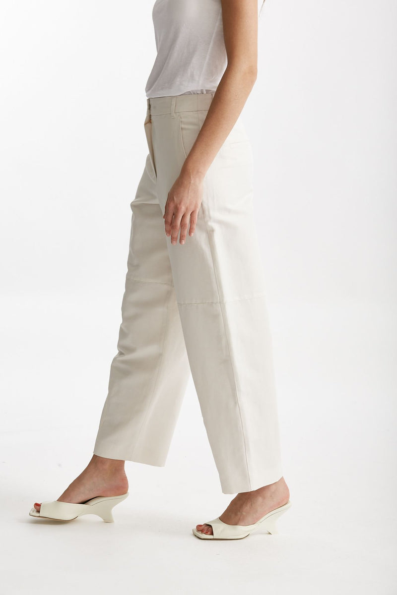 pantalone baggy in canvas ecru donna Max mara s - 2
