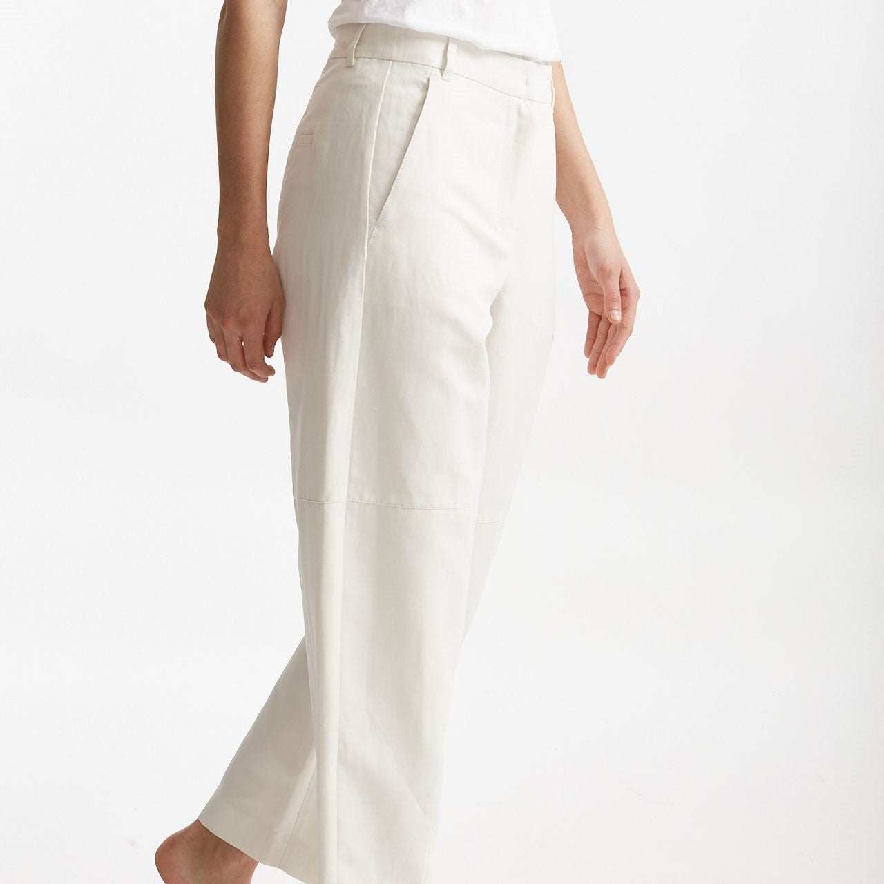 pantalone baggy in canvas ecru donna Max mara s - 7