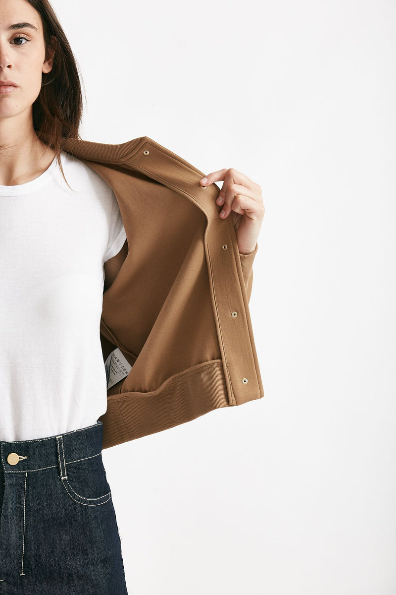 bomber crop in jersey scuba barbara cammello donna Max mara s - 7