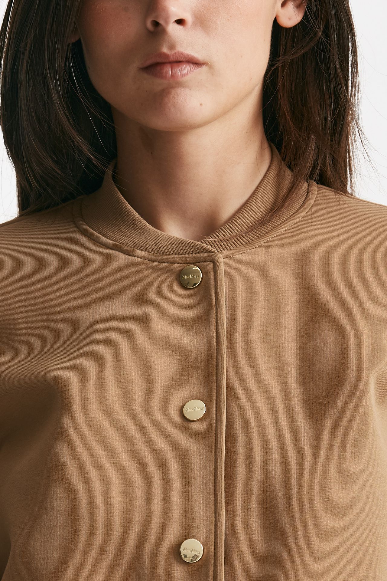 bomber crop in jersey scuba barbara cammello donna Max mara s - 8