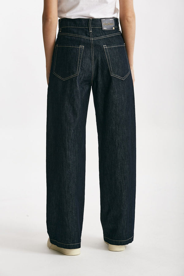 jeans wide leg zucchero vita alta donna Max mara s