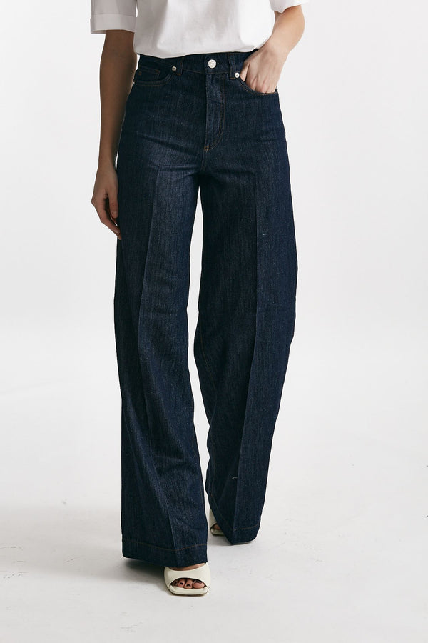 jeans palazzo lupe blu scuro donna Nine in the morning