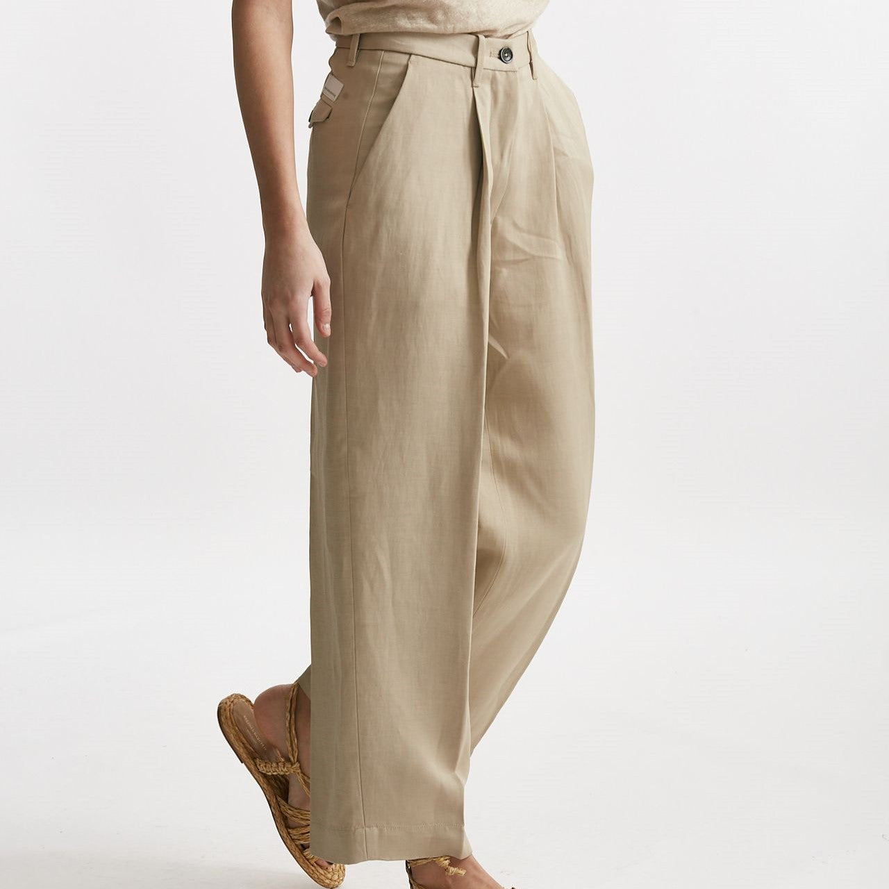 pantalone chino rubino sabbia chiaro donna Nine in the morning - 8