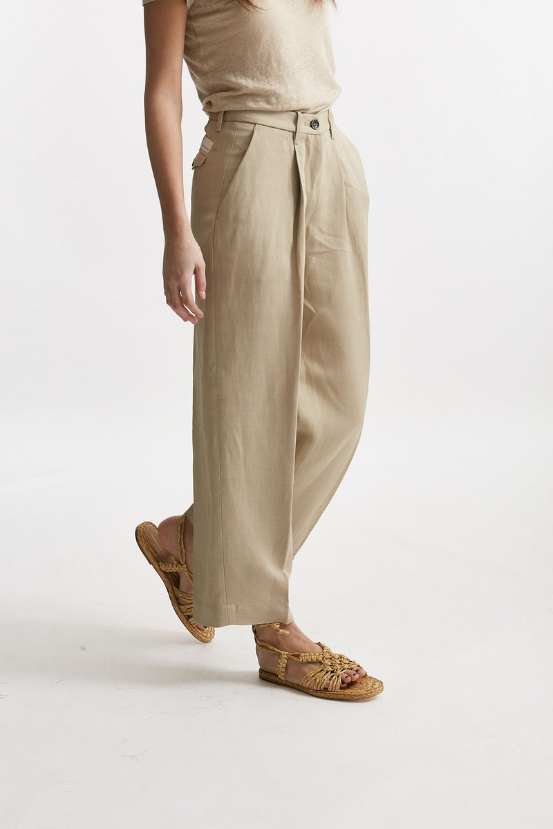 pantalone chino rubino sabbia chiaro donna Nine in the morning - 4