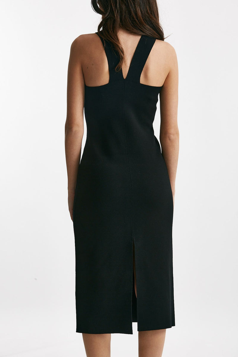 abito longuette nero donna Nude - 3