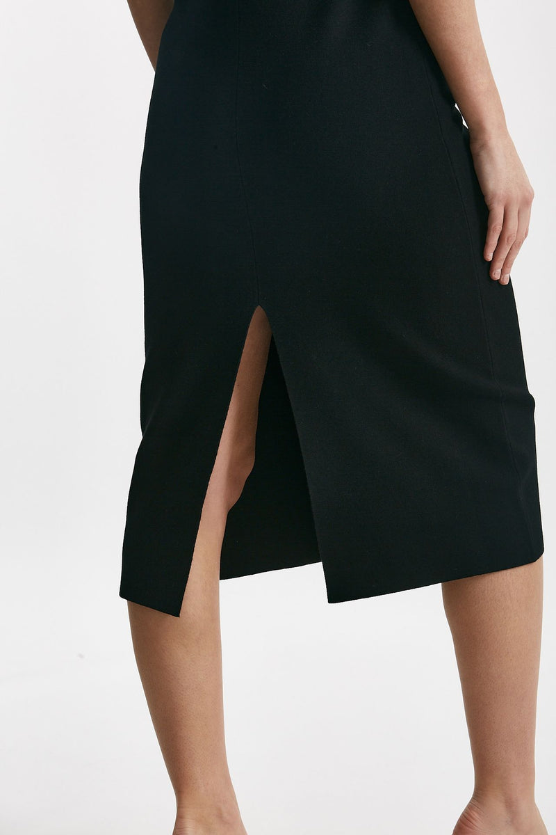 abito longuette nero donna Nude - 6