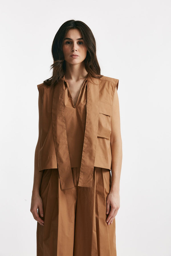 camicia in cotone bruciato donna Nude