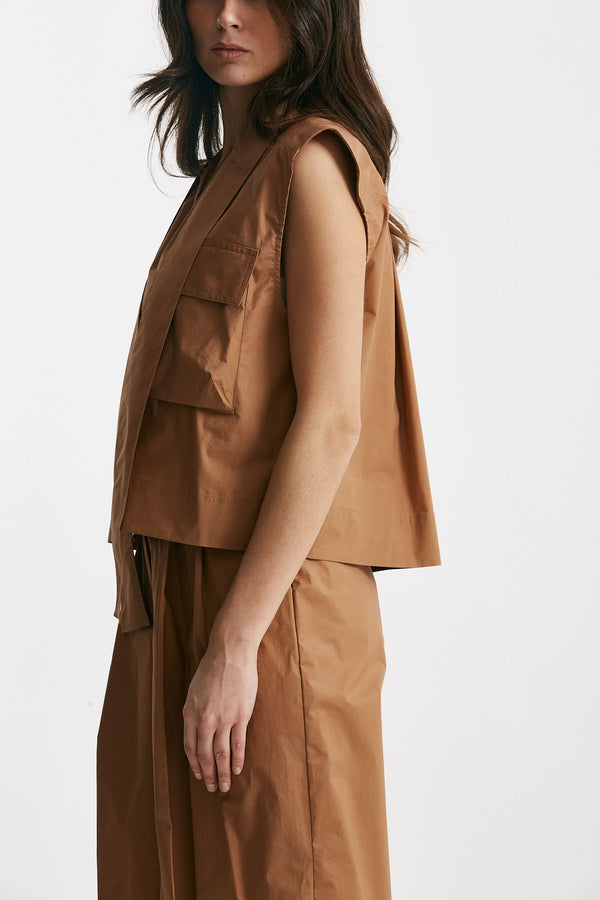 camicia in cotone bruciato donna Nude