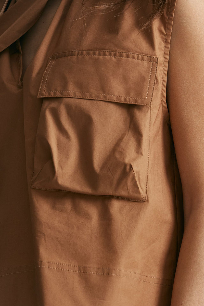 camicia in cotone bruciato donna Nude - 5