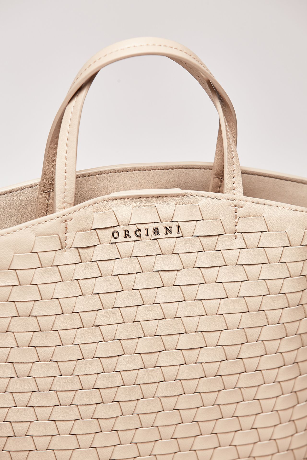 borsa ladylike nappa woven - b02167 avorio donna Orciani - 4