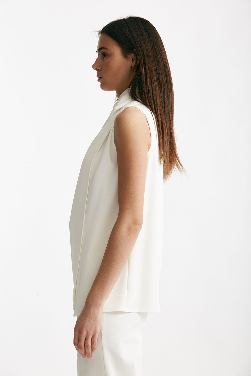 top con sciarpa bianco donna ( p - s ) - 2