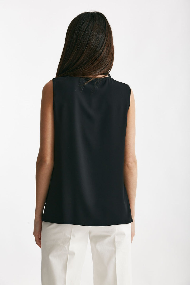 top con sciarpa nero donna ( p - s ) - 3