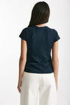 t-shirt basica girocollo blu donna ( p - s ) - 3
