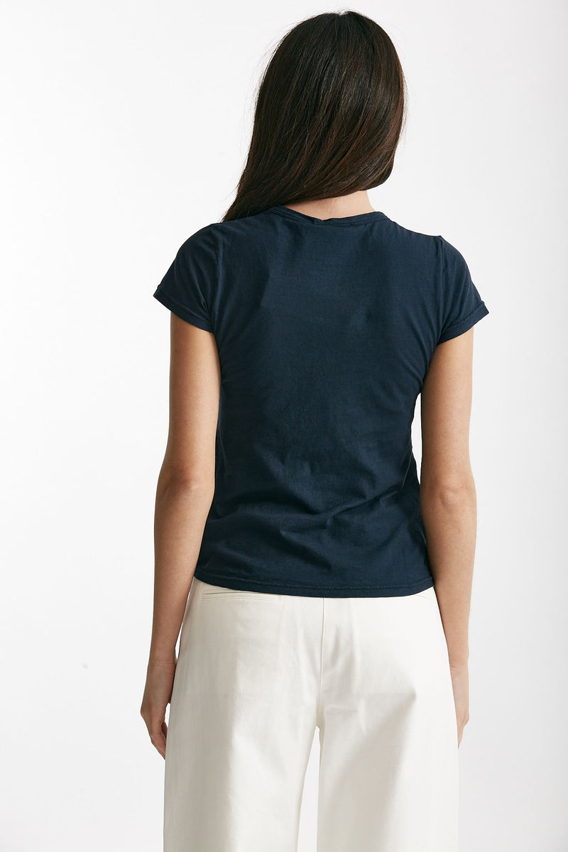 t-shirt basica girocollo blu donna ( p - s ) - 3