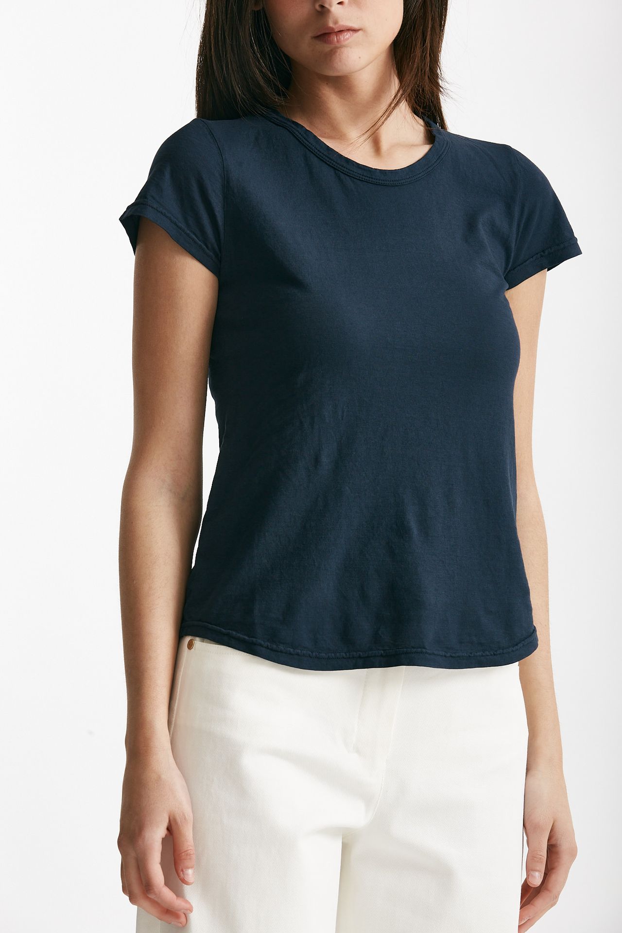 t-shirt basica girocollo blu donna ( p - s ) - 4