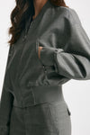 bomber in tela di lana grigio donna Seafarer - 5