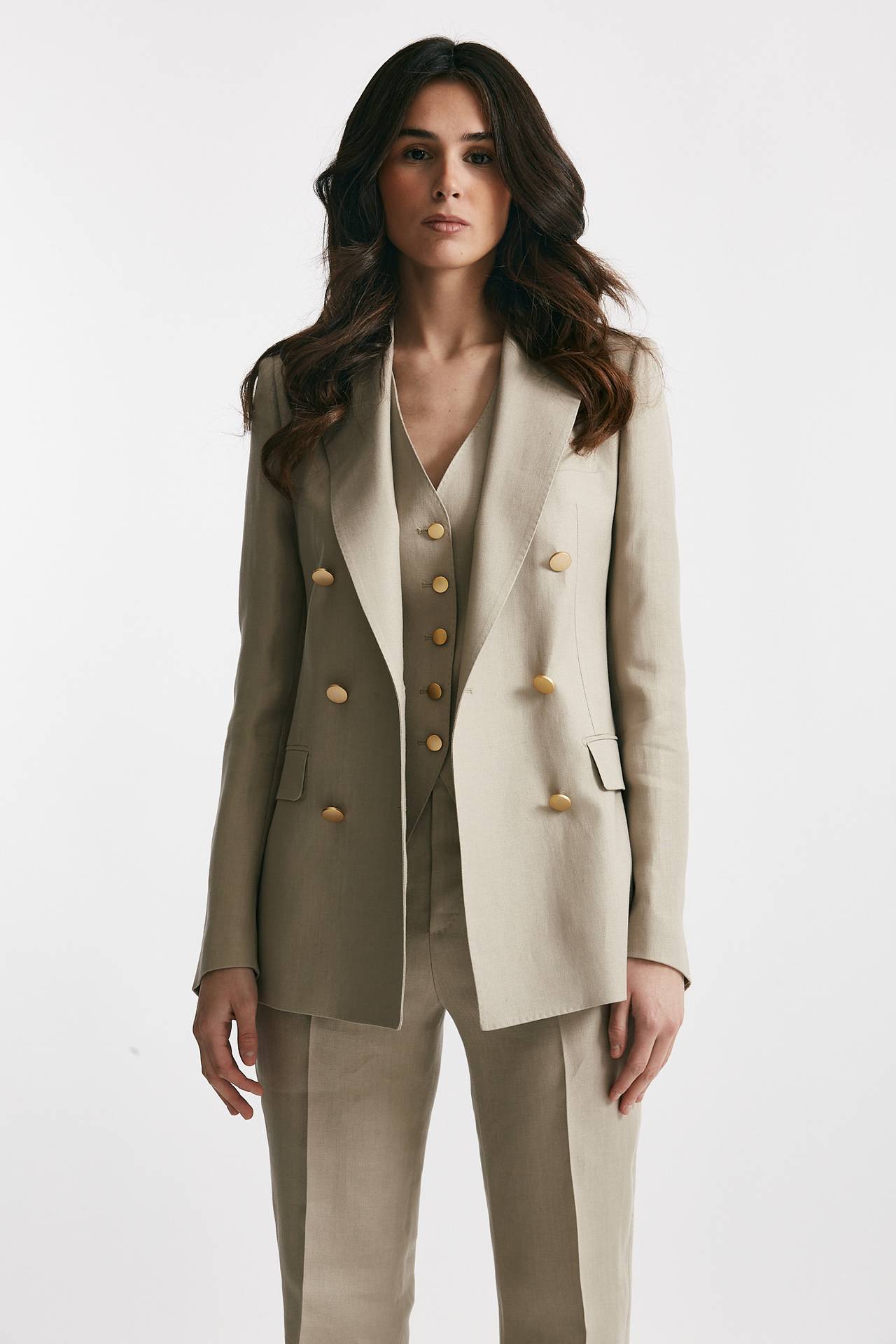 tailleur doppiopetto t-parigi sabbia donna Tagliatore - 1