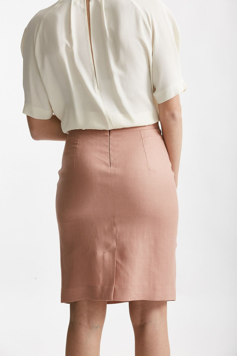 gonna tubino vita alta rosa donna Tagliatore - 3