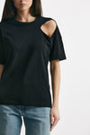 t-shirt cut out nero donna Federica tosi - 6