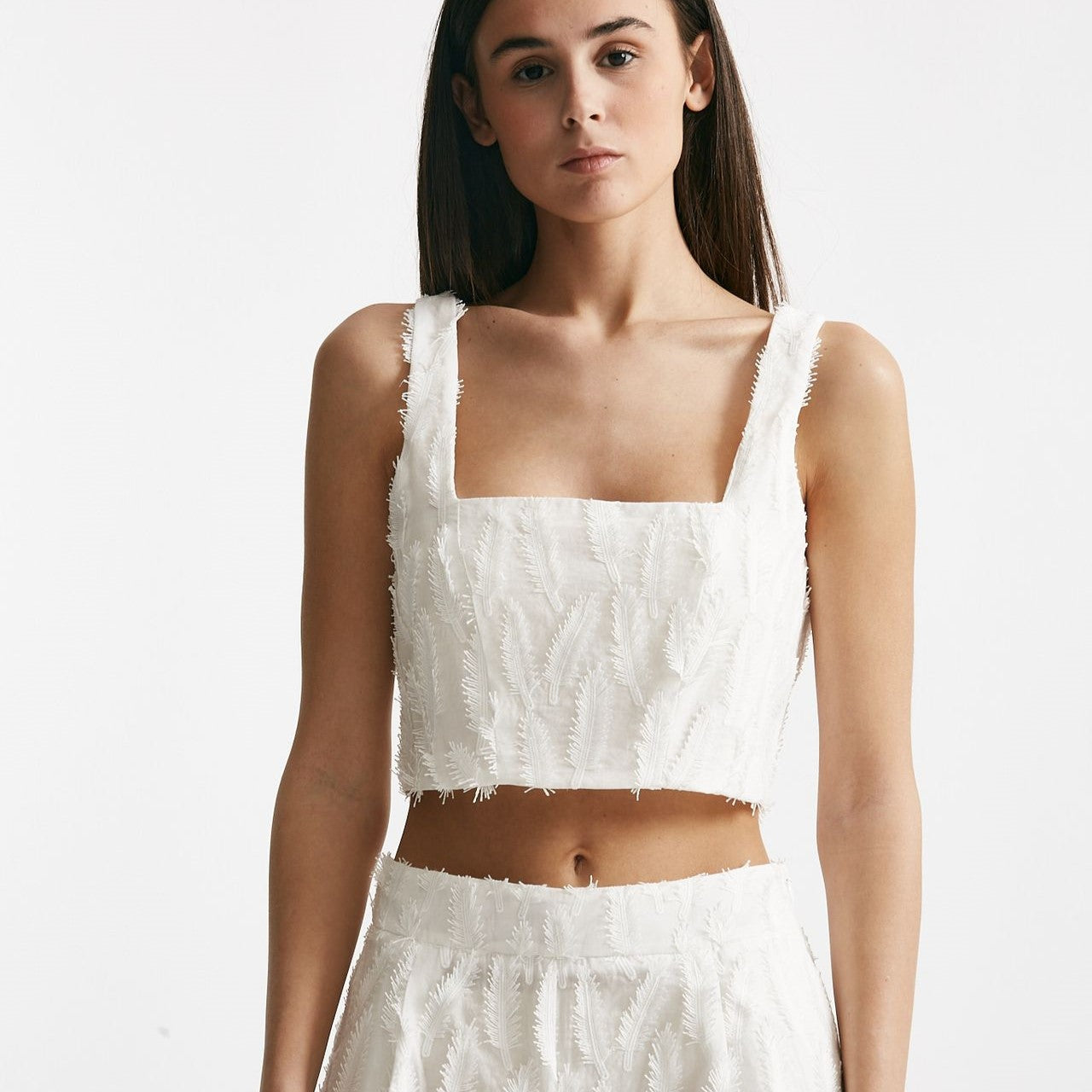 top crop con applicazioni bianco donna Federica tosi - 6