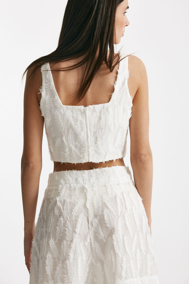 top crop con applicazioni bianco donna Federica tosi - 3